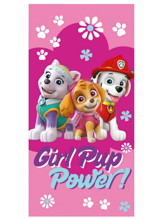 serviette paw patrol coton rose