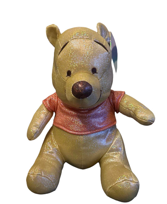 Peluche winnie édition pailleté des 100 ans de disney