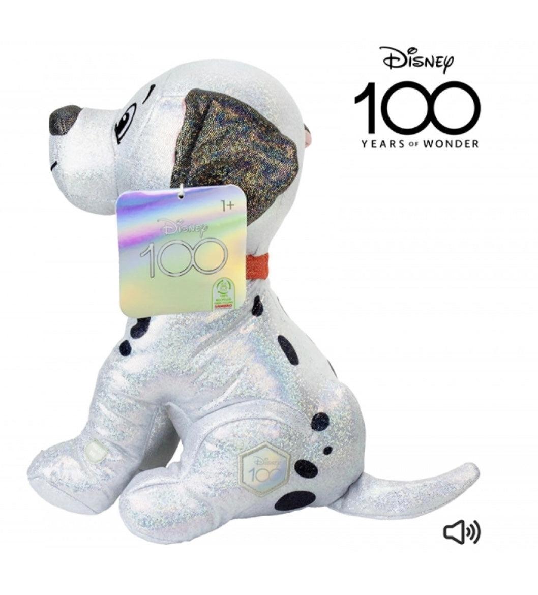 Peluche 101 dalmatiens édition pailletée des 100 ans de disney