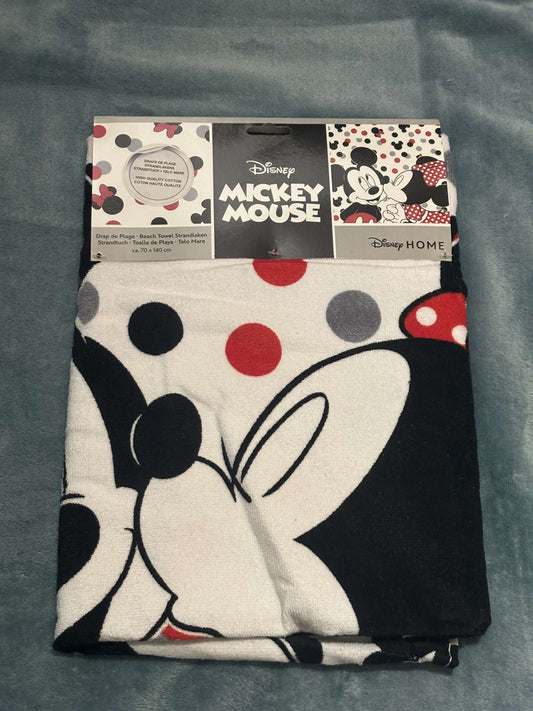 Serviette minnie/mickey coton