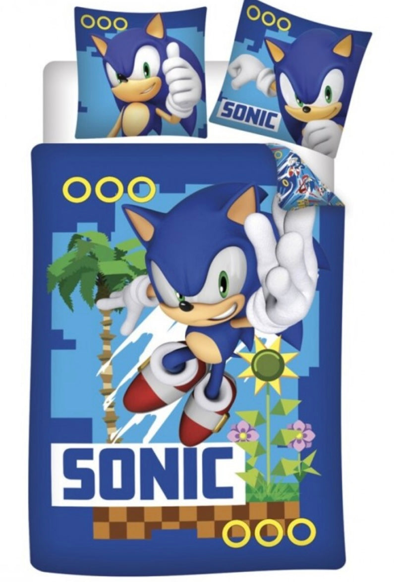 housse de couette sonic 1 personne polyester