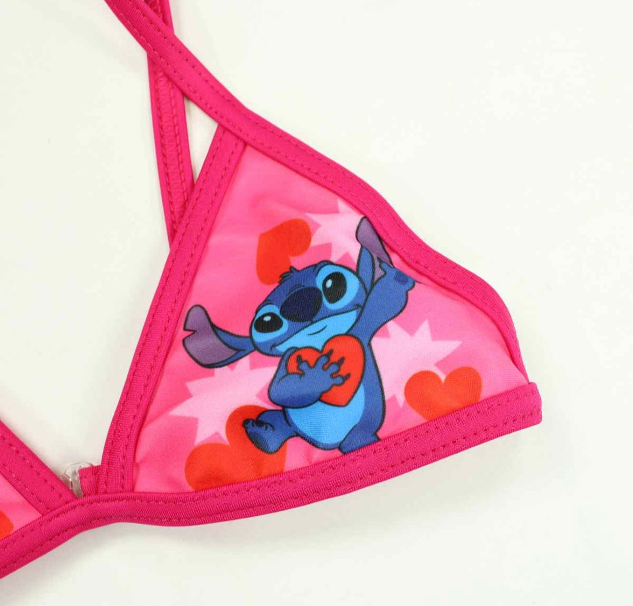 Maillot de bain 2 pièces stitch rose