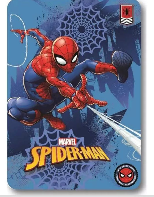 plaid spiderman bleu foncé