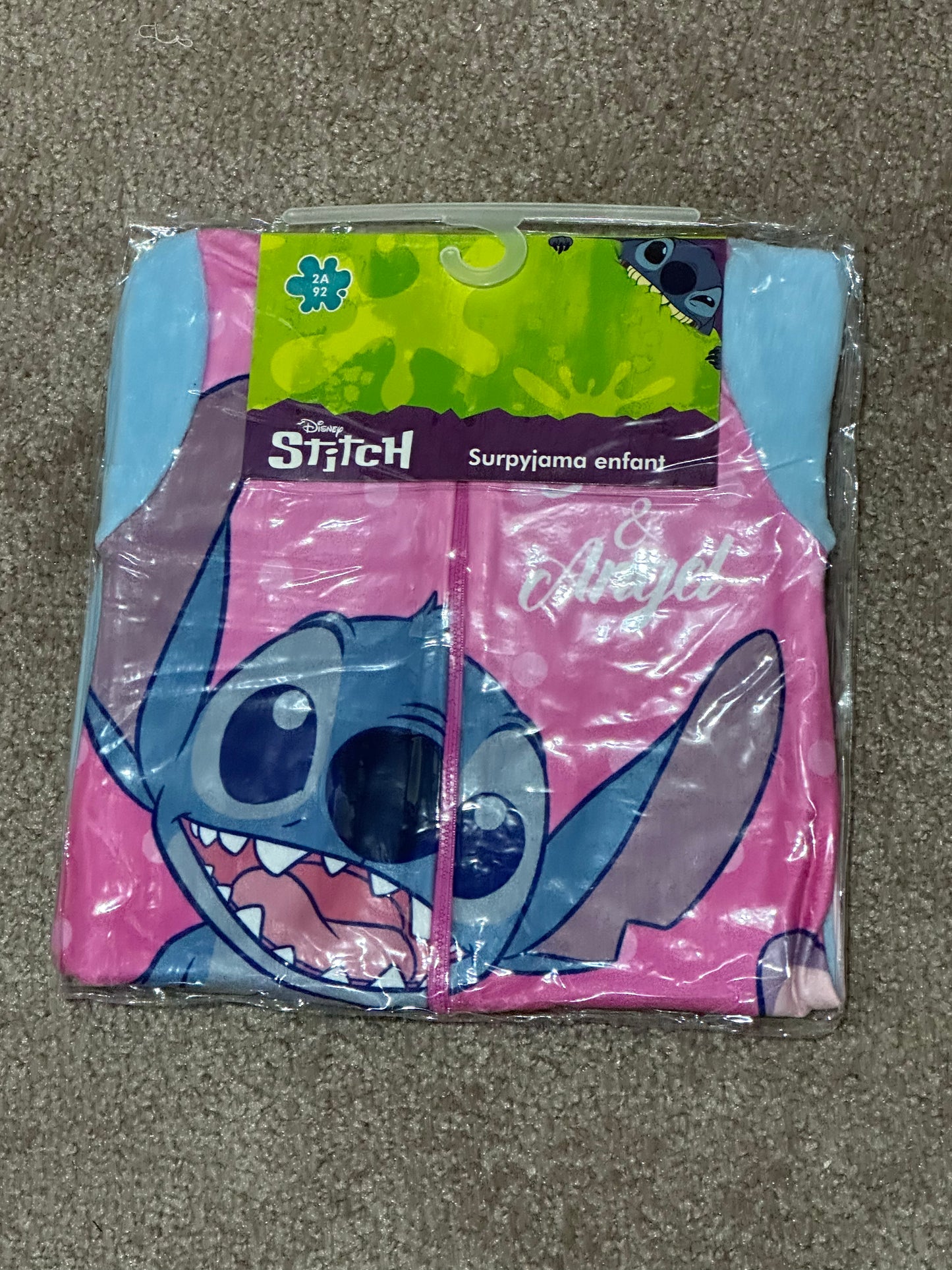 children's pink stitch jumpsuit