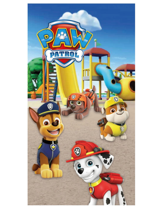 Serviette paw patrol coton bleu