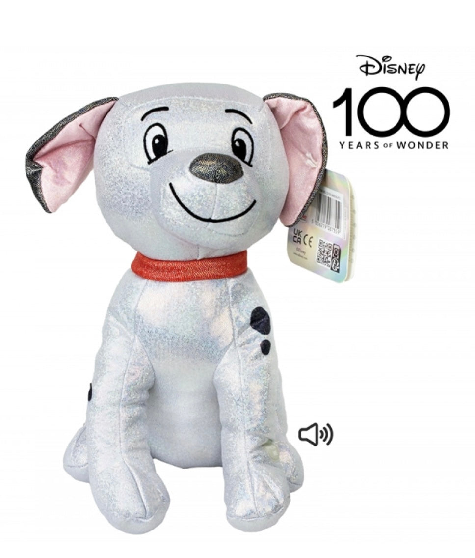 Peluche 101 dalmatiens édition pailletée des 100 ans de disney