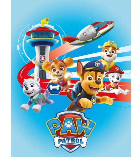 plaid flanelle paw patrol 110x150