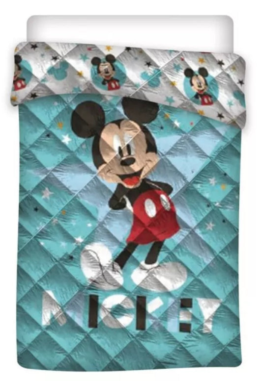 couette imprimée réversible mickey une personne