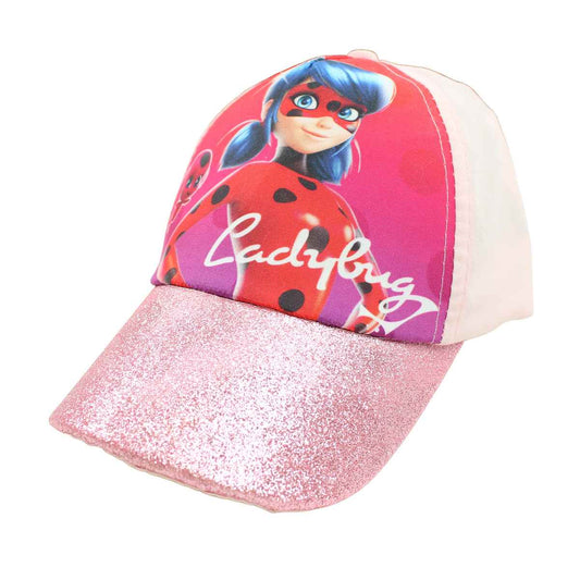 casquette miraculous paillettes rose clair