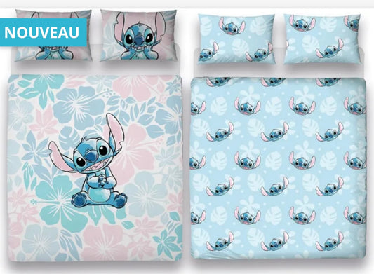 housse de couette stitch 2 personnes Polycoton