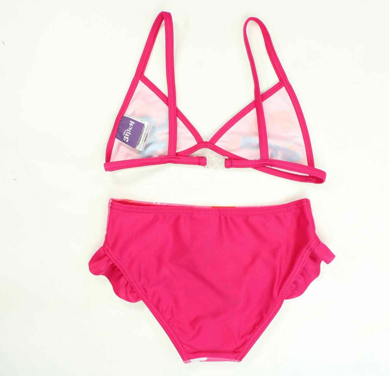 Maillot de bain 2 pièces stitch rose