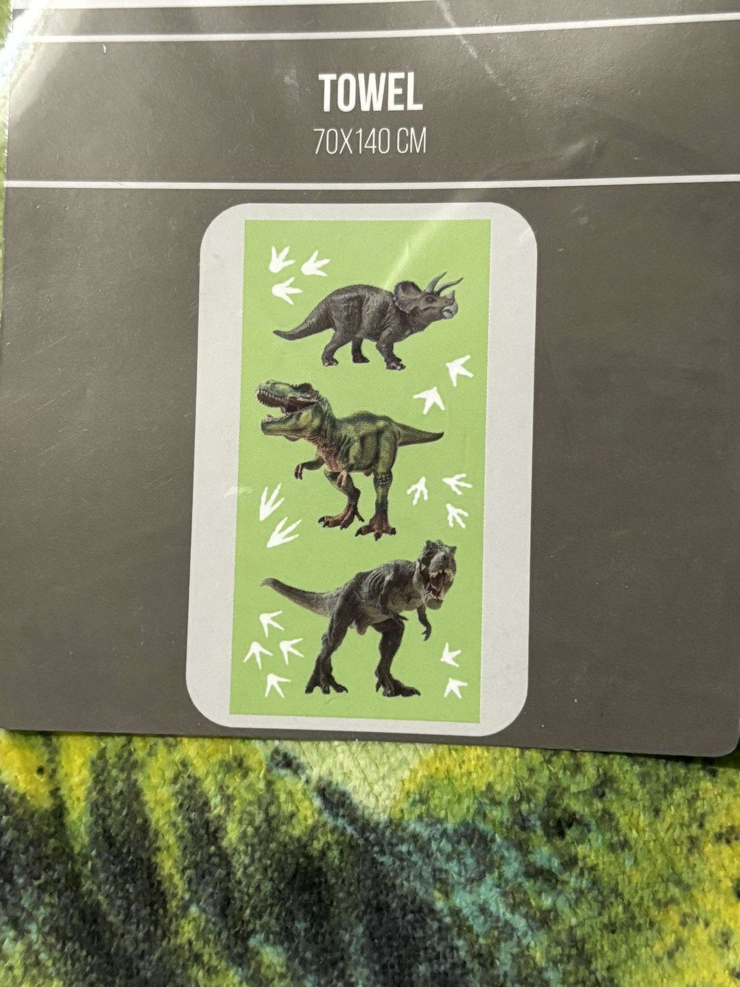 Serviette dinosaures coton