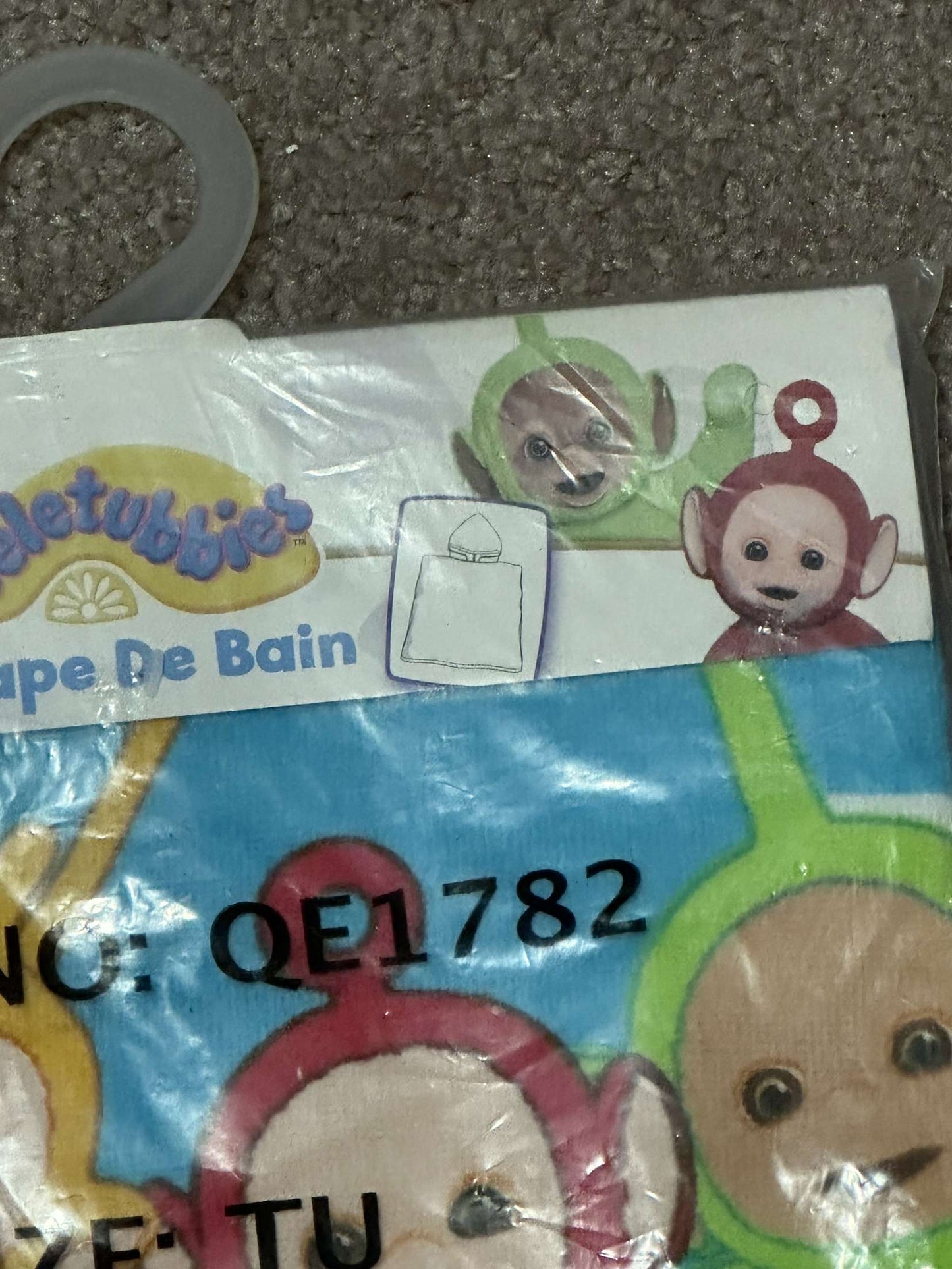 Cape de bain teletubbies bleu